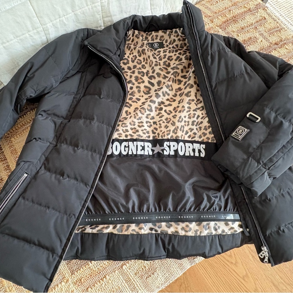 Bogner Down and Feather Ski Jacket in Black (Size 14)